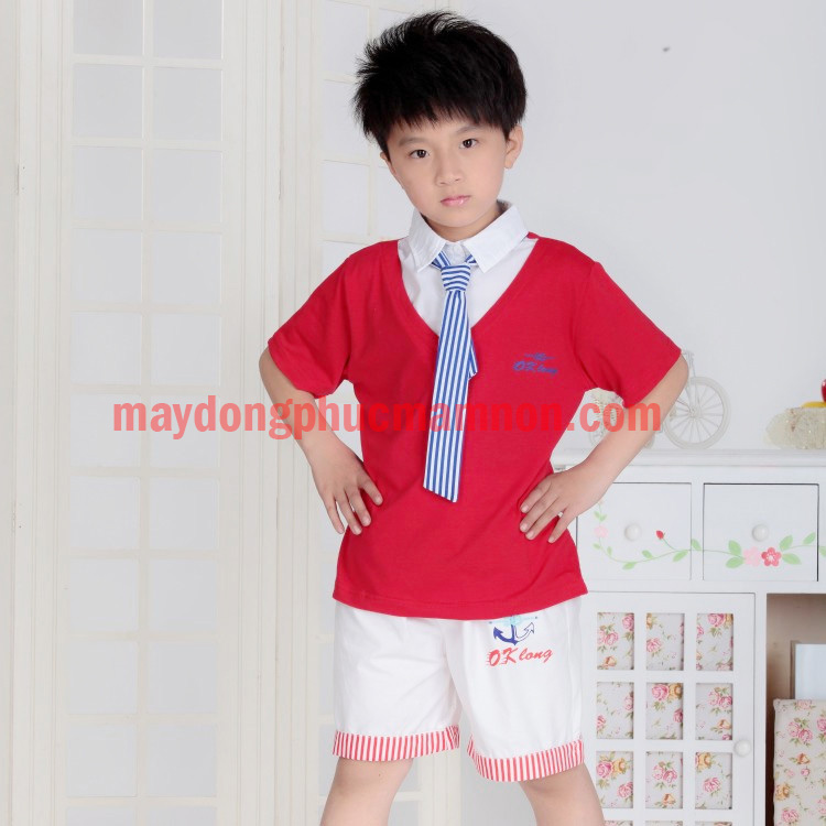 May đồng phục mầm non bé trai | may dong phuc mam non be trai